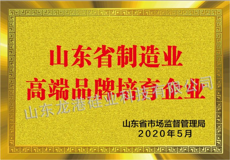 山東省制造業(yè)高端品牌培育企業(yè)